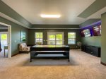 Lower Level Lakeview Recreation Room with Air Hockey, Pool Table and Futon